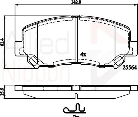 Comline ADB32252 - Гальмівні колодки, дискові гальма autozip.com.ua