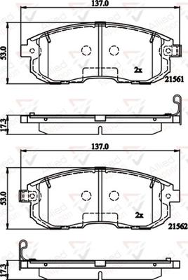 Comline ADB32202 - Гальмівні колодки, дискові гальма autozip.com.ua