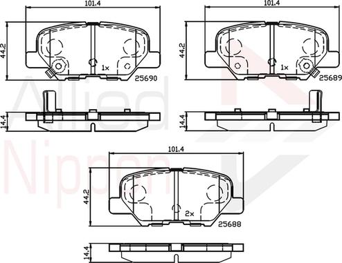 Comline ADB32238 - Гальмівні колодки, дискові гальма autozip.com.ua