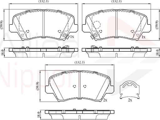 Comline ADB32773 - Гальмівні колодки, дискові гальма autozip.com.ua