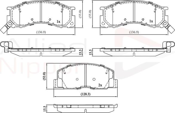 Comline ADB3746 - Гальмівні колодки, дискові гальма autozip.com.ua