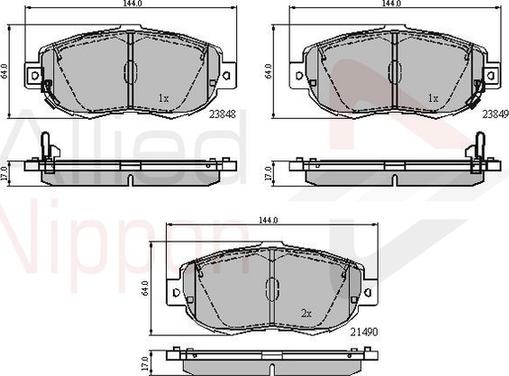 Comline ADB3789 - Гальмівні колодки, дискові гальма autozip.com.ua