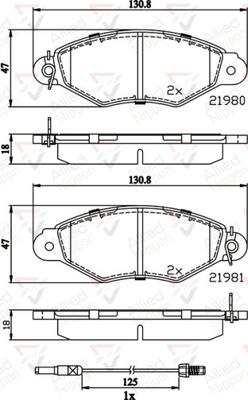 Comline ADB2485 - Гальмівні колодки, дискові гальма autozip.com.ua