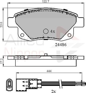 Comline ADB21554 - Гальмівні колодки, дискові гальма autozip.com.ua