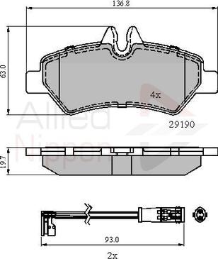 Comline ADB21556 - Гальмівні колодки, дискові гальма autozip.com.ua