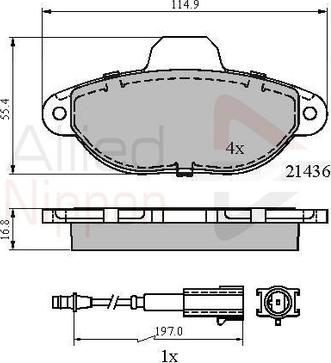 Comline ADB21602 - Гальмівні колодки, дискові гальма autozip.com.ua