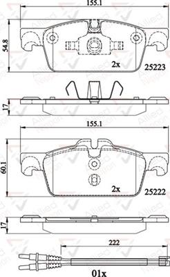 Comline ADB22195 - Гальмівні колодки, дискові гальма autozip.com.ua