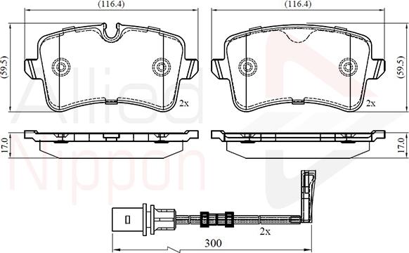 Comline ADB22391 - Гальмівні колодки, дискові гальма autozip.com.ua