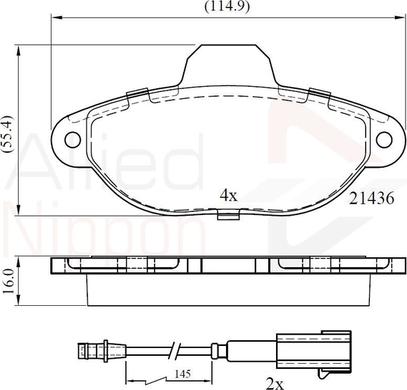 Comline ADB22383 - Гальмівні колодки, дискові гальма autozip.com.ua