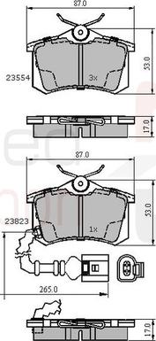 Comline ADB2797 - Гальмівні колодки, дискові гальма autozip.com.ua