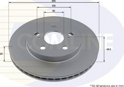 Comline ADC5016V - Гальмівний диск autozip.com.ua