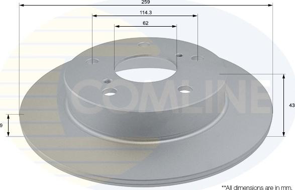 Comline ADC0937 - Гальмівний диск autozip.com.ua