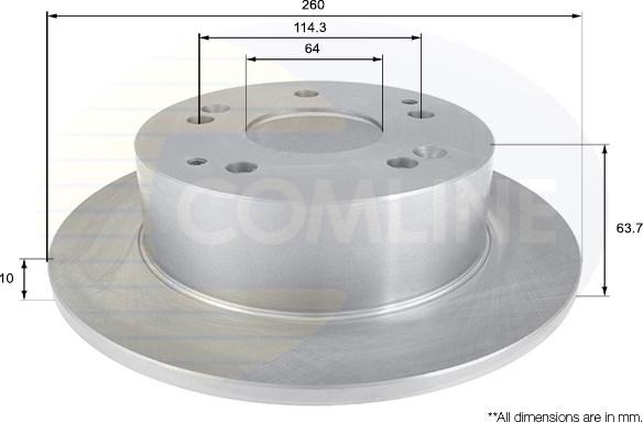 Comline ADC0540 - Гальмівний диск autozip.com.ua