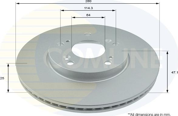 Comline ADC0576V - Гальмівний диск autozip.com.ua
