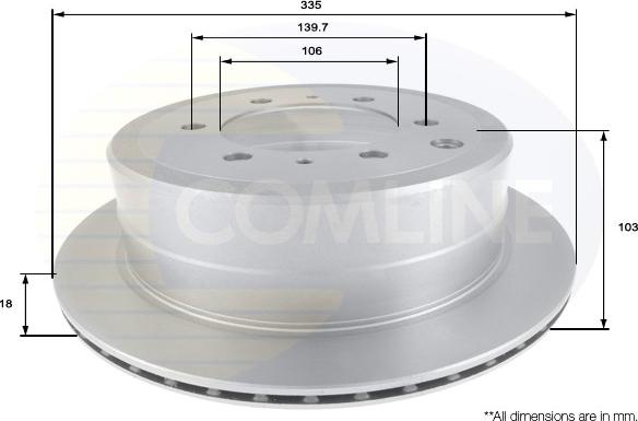 Comline ADC0159V - Гальмівний диск autozip.com.ua