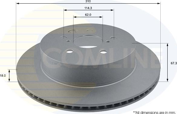 Comline ADC01123V - Гальмівний диск autozip.com.ua