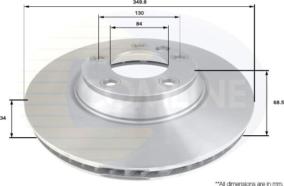 Comline ADC1459V - Гальмівний диск autozip.com.ua