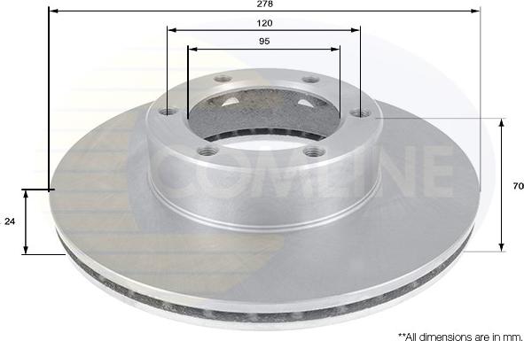 Comline ADC1559V - Гальмівний диск autozip.com.ua