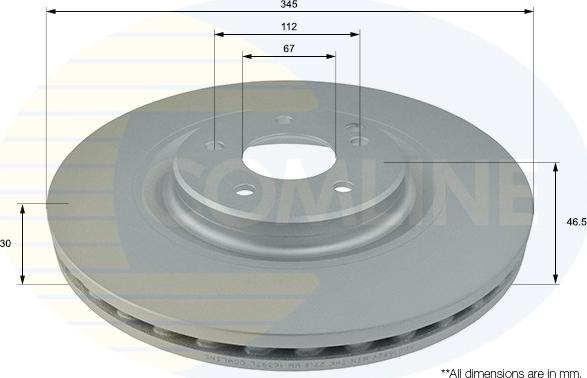 Comline ADC1682V - Гальмівний диск autozip.com.ua