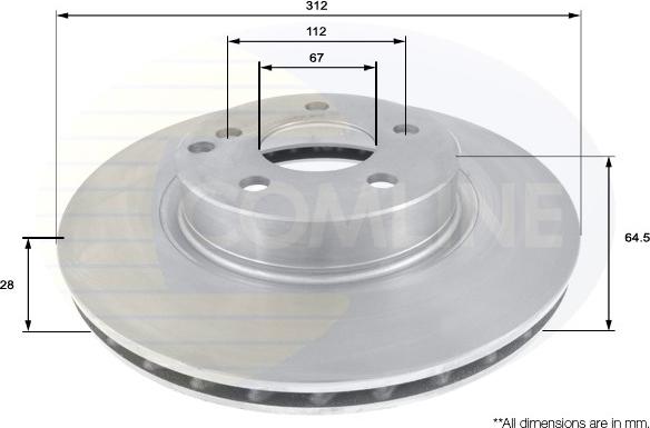 Comline ADC1624V - Гальмівний диск autozip.com.ua