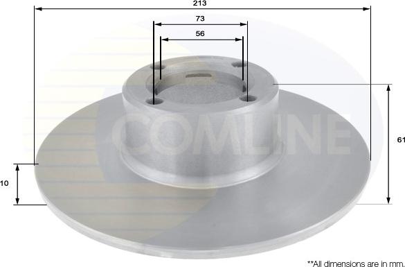 Comline ADC1304 - Гальмівний диск autozip.com.ua