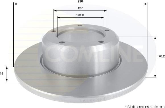 Comline ADC1310 - Гальмівний диск autozip.com.ua