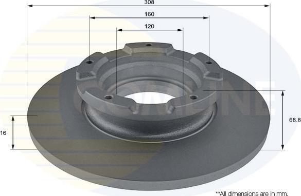 Comline ADC1264 - Гальмівний диск autozip.com.ua