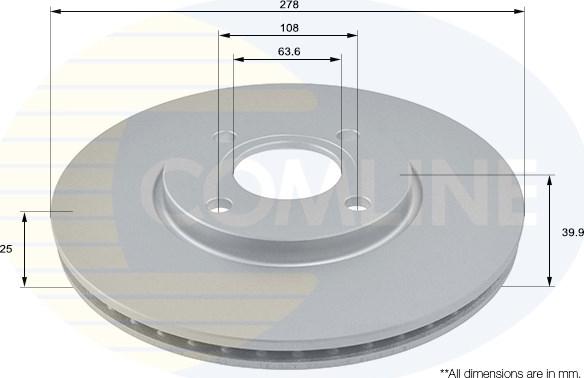 Comline ADC1280V - Гальмівний диск autozip.com.ua
