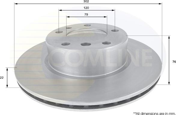 Comline ADC1710V - Гальмівний диск autozip.com.ua