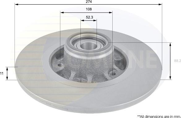 Comline ADC3009 - Гальмівний диск autozip.com.ua