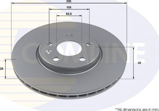 Comline ADC2916V - Гальмівний диск autozip.com.ua