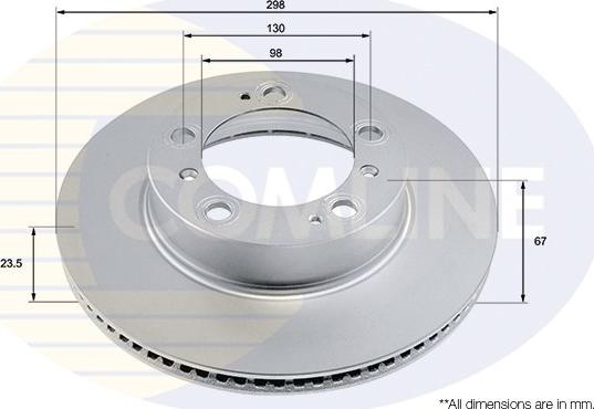 Comline ADC2896V - Гальмівний диск autozip.com.ua