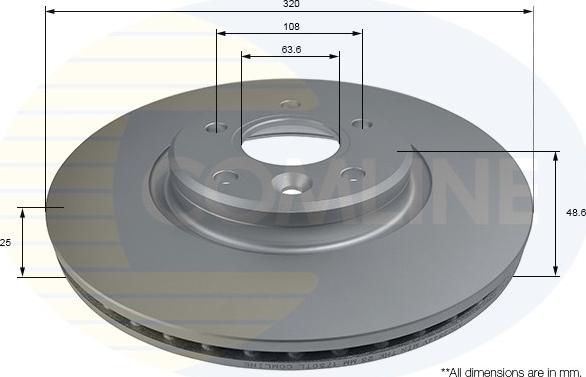 Comline ADC2844V - Гальмівний диск autozip.com.ua