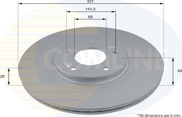 Comline ADC2845V - Гальмівний диск autozip.com.ua