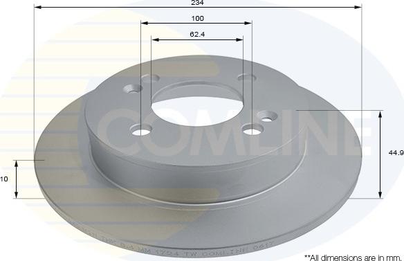 Comline ADC2840 - Гальмівний диск autozip.com.ua