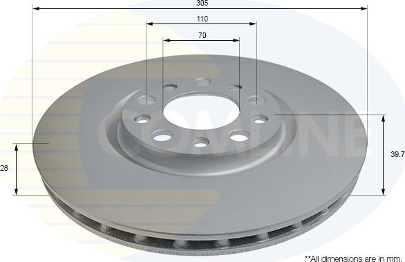 Comline ADC2842V - Гальмівний диск autozip.com.ua