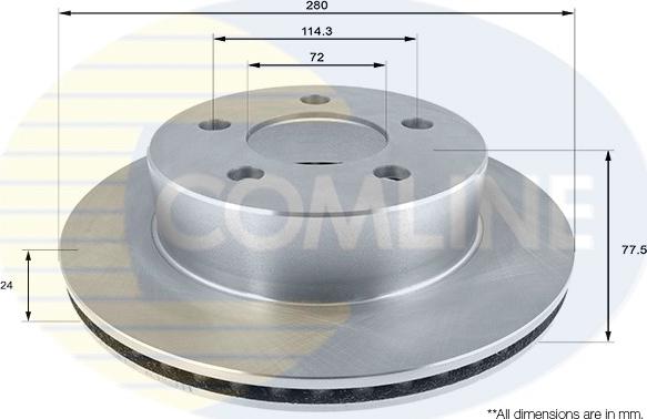 Comline ADC2327V - Гальмівний диск autozip.com.ua