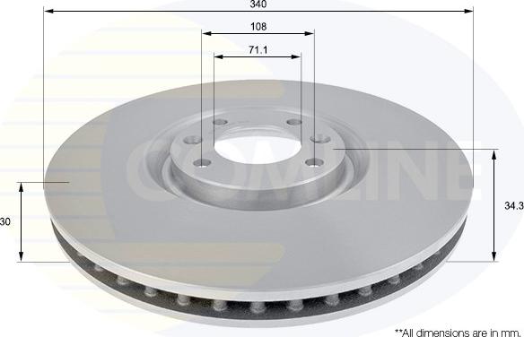 Comline ADC2715V - Гальмівний диск autozip.com.ua