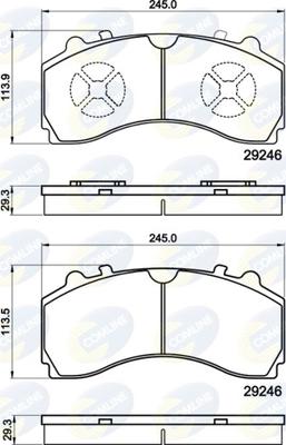 Comline CBP9080MK - Гальмівні колодки, дискові гальма autozip.com.ua