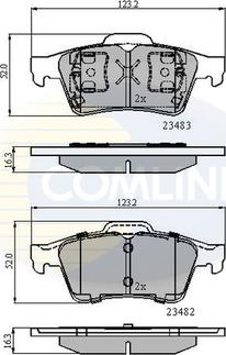 Comline CBP0946 - Гальмівні колодки, дискові гальма autozip.com.ua