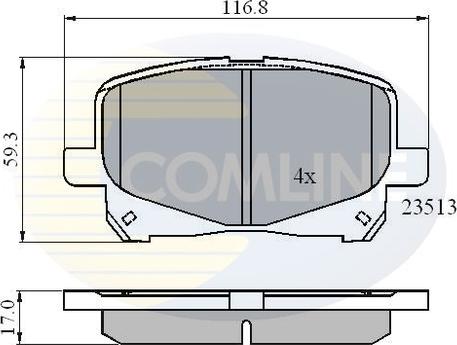 Comline CBP0904 - Гальмівні колодки, дискові гальма autozip.com.ua