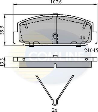 Comline CBP0986 - Гальмівні колодки, дискові гальма autozip.com.ua