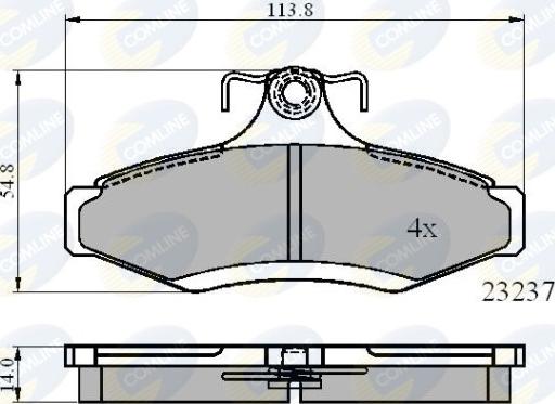 Comline CBP0495 - Гальмівні колодки, дискові гальма autozip.com.ua