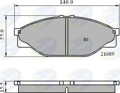 Comline CBP0440 - Гальмівні колодки, дискові гальма autozip.com.ua