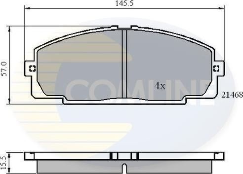 Comline CBP0459 - Гальмівні колодки, дискові гальма autozip.com.ua