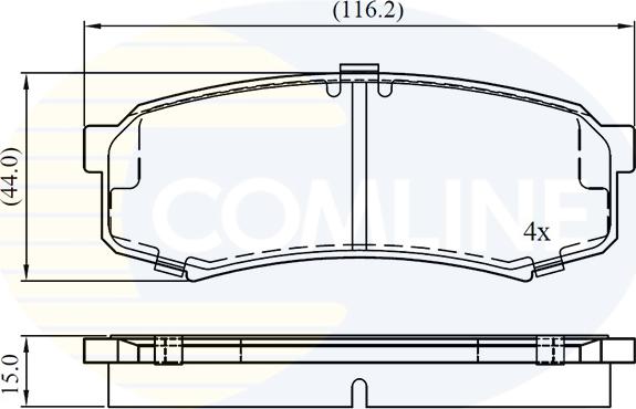 Comline CBP0404 - Гальмівні колодки, дискові гальма autozip.com.ua