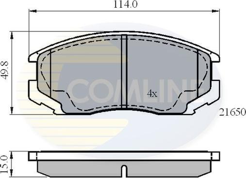 Comline CBP0415 - Гальмівні колодки, дискові гальма autozip.com.ua