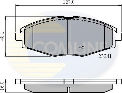 Comline CBP0486 - Гальмівні колодки, дискові гальма autozip.com.ua