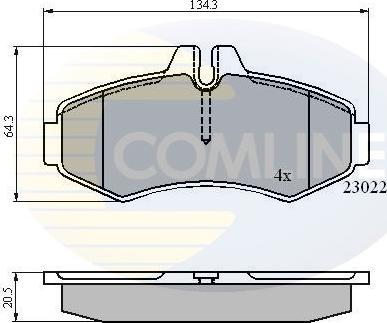 Comline CBP0480 - Гальмівні колодки, дискові гальма autozip.com.ua