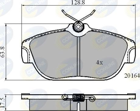 Comline CBP0590 - Гальмівні колодки, дискові гальма autozip.com.ua